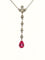 Collier Collier or blanc 18 carats diamants et tourmaline rose 58 Facettes