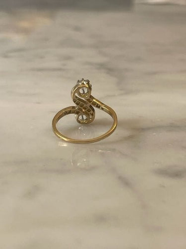 Bague 55 Bague Toi et Moi Or et Diamants 58 Facettes