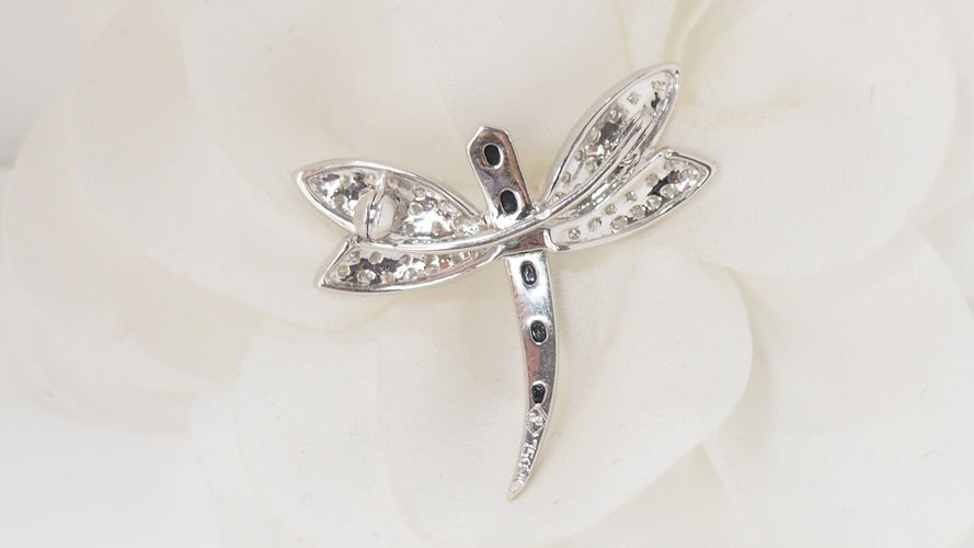Broche Broche Libellule  diamants et onyx 58 Facettes 32162