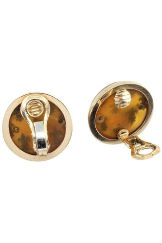 Boucles d'oreilles BOUCLES D'OREILLES CLIPS AMBRES ET FLEURS DE LYS 58 Facettes 050031