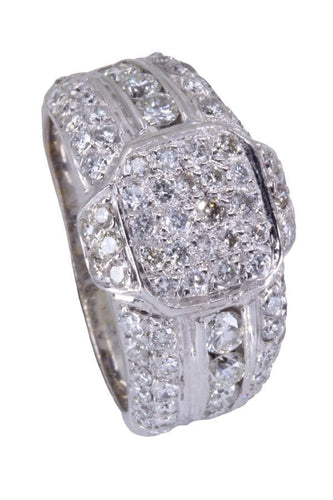 Bague 55 CHEVALIÈRE DIAMANTS 58 Facettes 075741