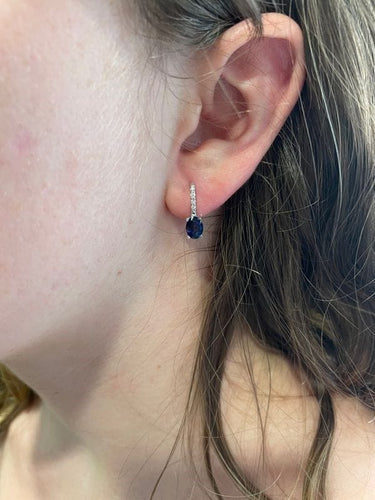 Boucles d'oreilles BOUCLES D'OREILLES SAPHIRS ET DIAMANTS 58 Facettes 056151