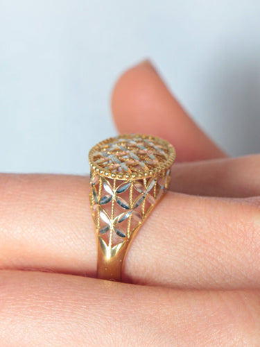 Bague 52 Bague Deux Ors 58 Facettes