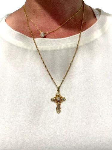 Pendentif CROIX ANCIENNE DIAMANTS 58 Facettes 060701