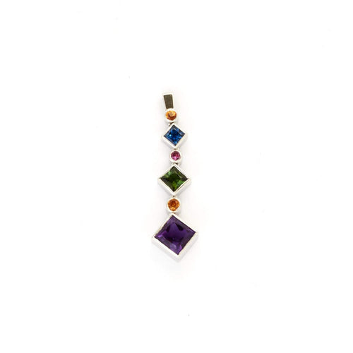 Pendentif Pendentif Arlequin Améthyste Rubis Diamants 58 Facettes 002.151