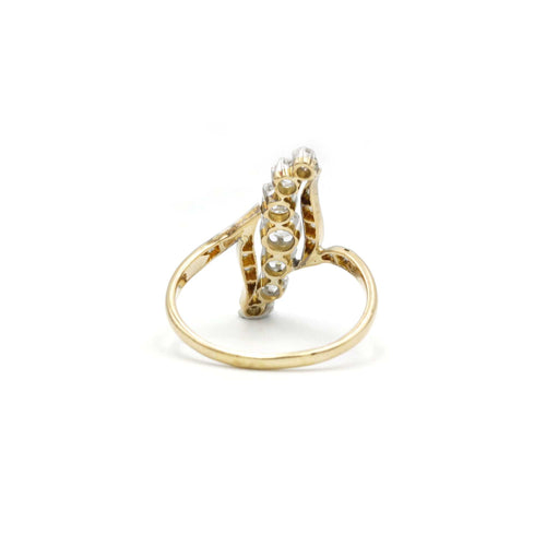 Bague 64 Bague en Or jaune, Platine & Diamants 58 Facettes 230098R