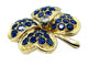 Broche Broche trèfles or jaune, saphirs et diamant 58 Facettes