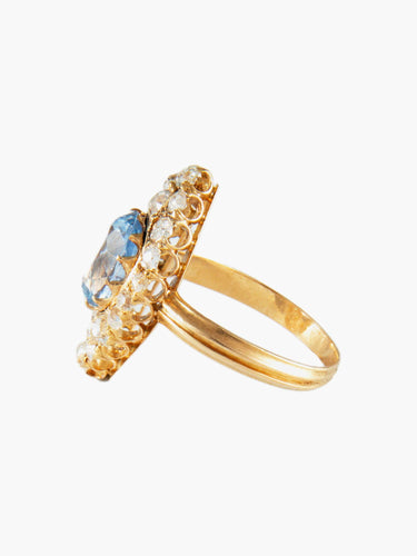 Bague Bague marquise saphir diamants. 58 Facettes