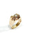 Bague 56 Bague Tank Or rose Saphir Blanc 58 Facettes