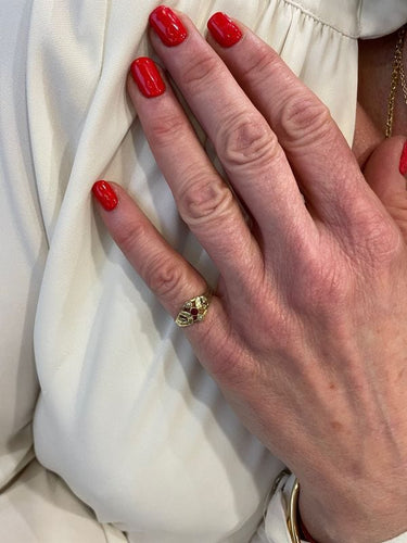 Bague BAGUE NAPOLÉON III PERLES ET RUBIS 58 Facettes 061351