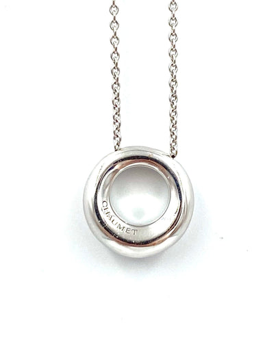 Collier Chaumet. Pendentif Lien or blanc 18K 58 Facettes