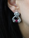 Boucles d'oreilles Boucles d'oreilles Art Déco Diamants Rubis or blanc 58 Facettes 170