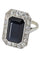 Bague 56 BAGUE ART DÉCO SAPHIR ET DIAMANTS 58 Facettes 054151