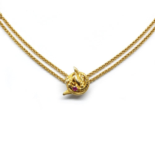 Collier Sautoir Pendentif Chimère Rubis 58 Facettes 230355R