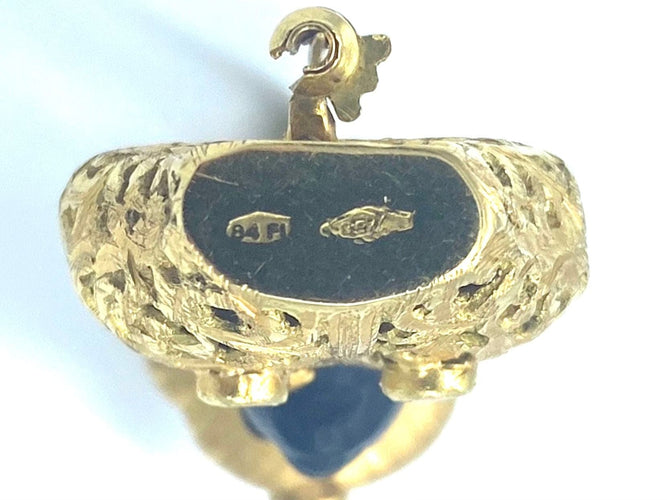 Broche Broche Maure vers 1960 or, saphirs et diamants 58 Facettes