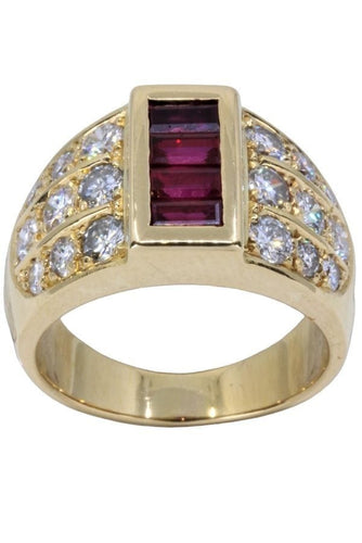 Bague Bague moderne, rubis et diamants 58 Facettes 061571