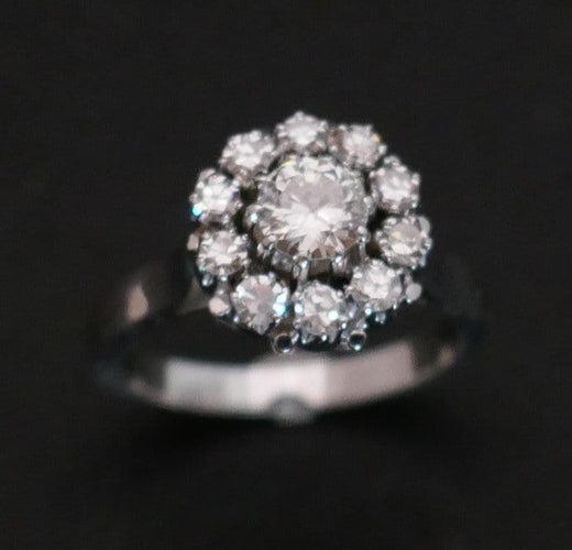 Bague 53 Bague Margueritte en Or blanc & diamants 58 Facettes