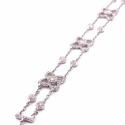 Bracelet Bracelet or blanc diamants 58 Facettes