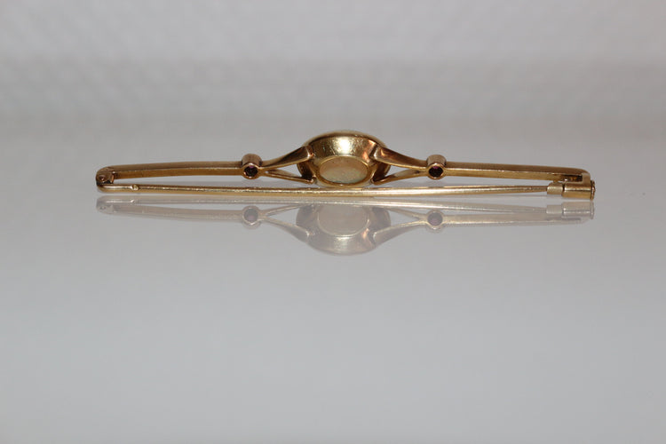 Broche Broche-barrette Art Déco opale et rubis 58 Facettes 528