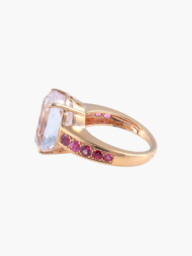 Bague 52 Bague Morganite Saphirs roses 58 Facettes