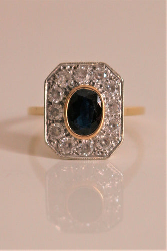 Bague Bague Art Déco, deux ors, saphirs 58 Facettes 522