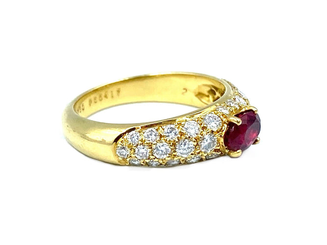 Bague BOUCHERON. Bague rubis et diamants 58 Facettes