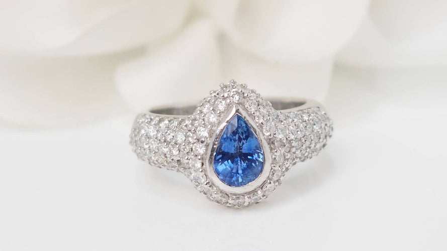 Bague 54 Bague Saphir Ceylan Diamants 58 Facettes 32511