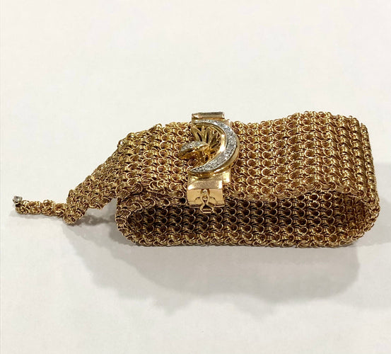 Bracelet BRACELET CEINTURE OR JAUNE ET DIAMANTS 58 Facettes