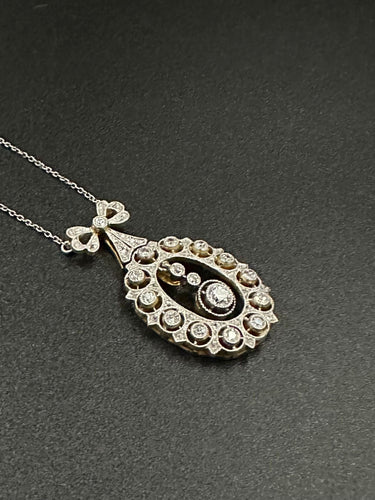 Pendentif Pendentif Négligé Belle-Epoque Or Platine Diamants 58 Facettes