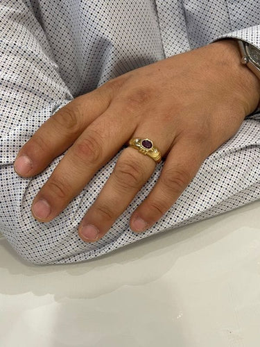 Bague BAGUE JONC MODERNE RUBIS ET DIAMANTS 58 Facettes 052801