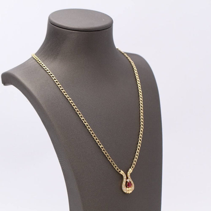 Collier collier Or jaune Rubis Diamants 58 Facettes E359533A