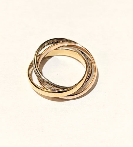 Bague Alliance 3 ors et diamants 58 Facettes