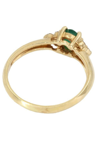 Bague 53 BAGUE MODERNE ÉMERAUDE ET DIAMANTS 58 Facettes 054051