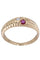 Bague 49 BAGUE JONC GODRONNÉE RUBIS ET DIAMANT 58 Facettes 061671
