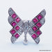Bague 53 Bague papillon or, rubis, diamants 58 Facettes