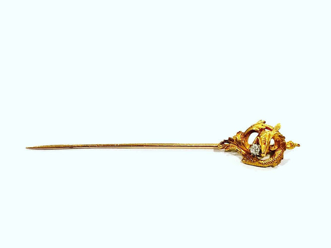 Broche Broche or jaune et diamant 58 Facettes