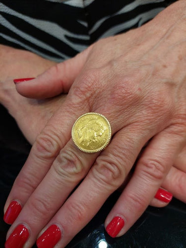 Bague BAGUE PIÈCE 20 FRANCS NAPOLÉON III 58 Facettes 073631