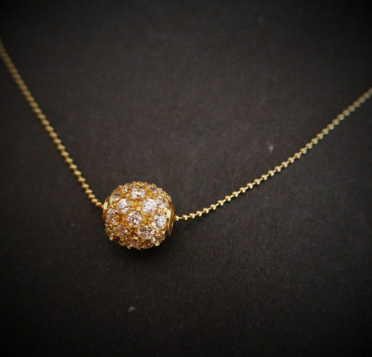 Collier Pendentif et chaîne or jaune Pierres blanches 58 Facettes 848842