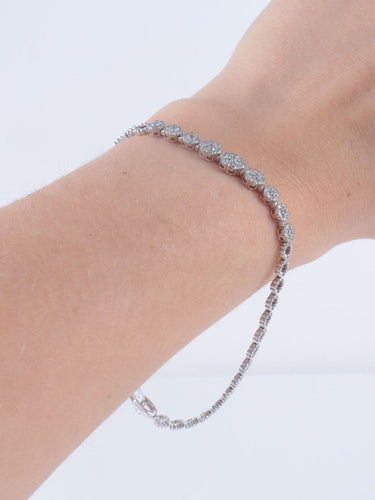 Bracelet Bracelet Or blanc avec diamants 58 Facettes