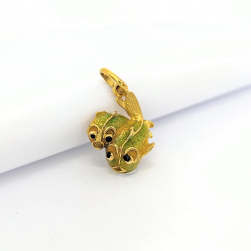 Pendentif Pendentif Poissons Or jaune 58 Facettes 27215