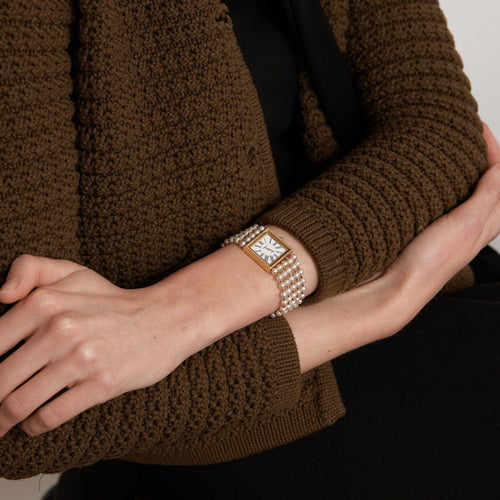Montre CHANEL- Montre de dame bracelet Perles 58 Facettes