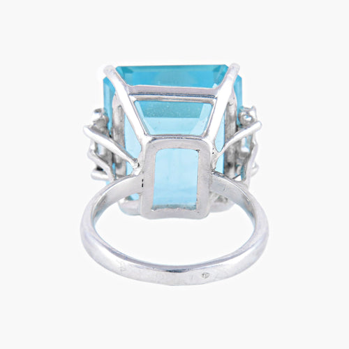 Bague Bague Aigue-marine 58 Facettes