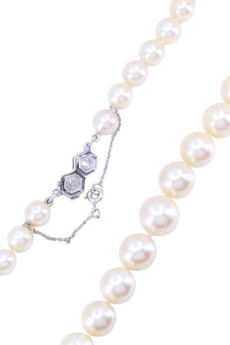 Collier COLLIER DE PERLES EN CHUTE DIAMANTS ART DÉCO 58 Facettes 068431