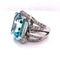 Bague Bague Aigue-Marine et Diamants 58 Facettes