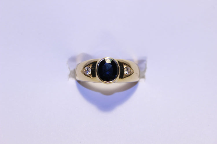 Bague 52 Bague Diamants et Saphir 58 Facettes