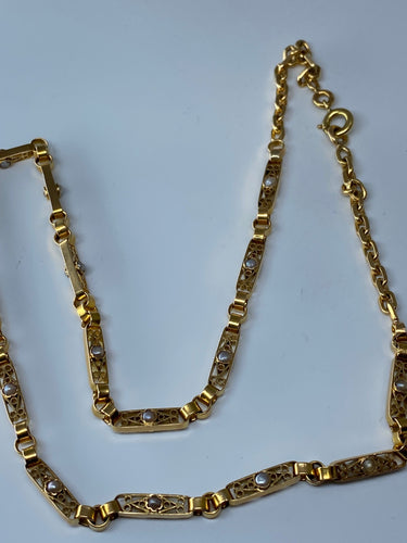 Collier Collier en or, perles fines 58 Facettes