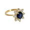 Bague 53 Bague Marguerite Saphir et Diamants 58 Facettes 1-1222/5