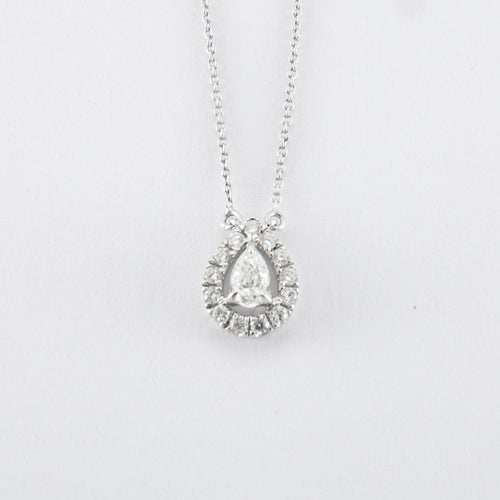 Collier Collier Or blanc Diamants 58 Facettes