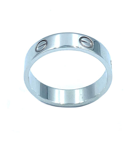 Bague CARTIER. Collection Love, bague or blanc 58 Facettes