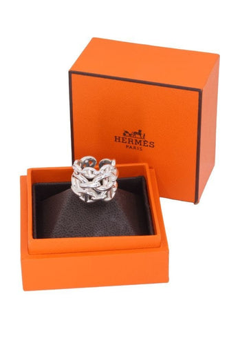 Bague HERMÈS - BAGUE CHAINE D'ANCRE ENCHAINÉE 58 Facettes 071491